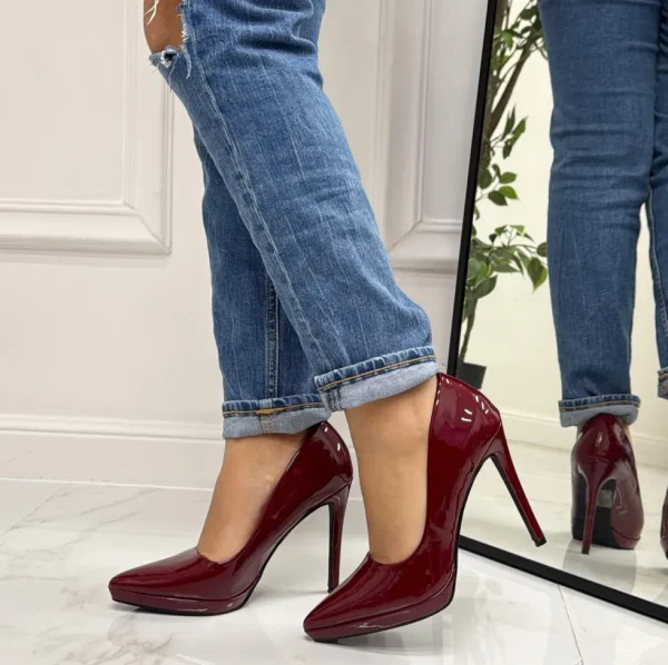 Primi Tacchi Kyliee - Décolleté Donna Punta Tacco Spillo Bordeaux Hot