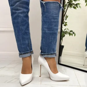 Primi Tacchi Kyliee - Décolleté Donna Punta Tacco Spillo Bianco Hot