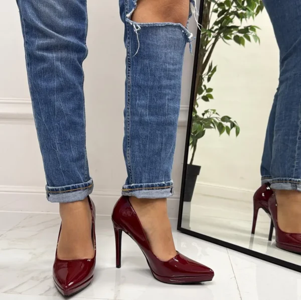 Primi Tacchi Kyliee - Décolleté Donna Punta Tacco Spillo Bordeaux Hot