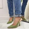 Primi Tacchi Linda - Décolleté Donna Tacco Spillo Punta Vernice Verde Best