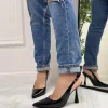 Primi Tacchi Linda - Décolleté Donna Tacco Spillo Punta Vernice Nero Outlet
