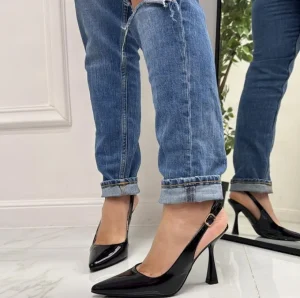 Primi Tacchi Linda - Décolleté Donna Tacco Spillo Punta Vernice Nero Outlet