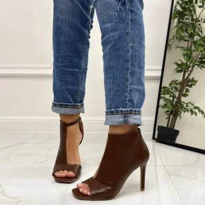 Primi Tacchi Luana - Sandalo Donna Scarpa Tacco Spillo Punta MARRONE Best