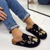 Primi Tacchi Lucky - Scarpa Sabot Mules Donna Tallone Scoperto Nero Hot