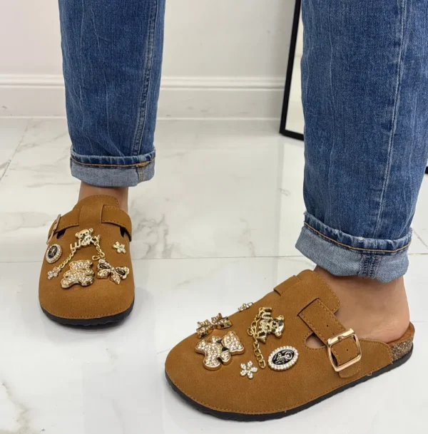 Primi Tacchi Lucky - Scarpa Sabot Mules Donna Tallone Scoperto Cuoio Clearance
