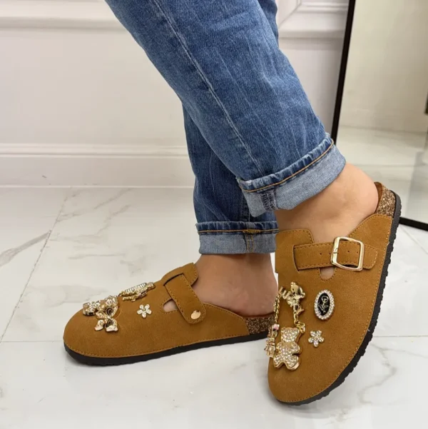 Primi Tacchi Lucky - Scarpa Sabot Mules Donna Tallone Scoperto Cuoio Clearance