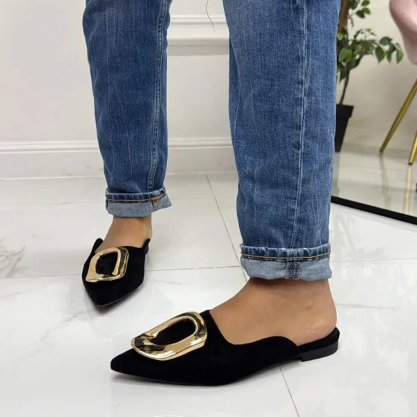 Primi Tacchi Malika - Scarpa Sabot Donna Tallone Scoperto Nero New