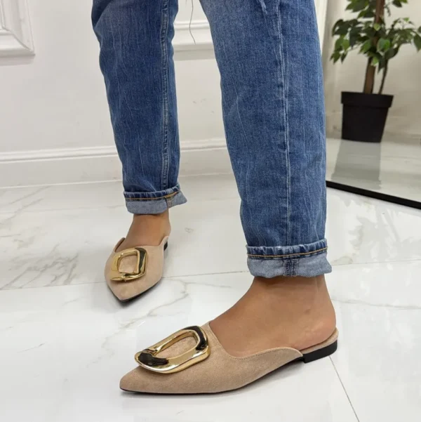 Primi Tacchi Malika - Scarpa Sabot Donna Tallone Scoperto KHAKI Fashion