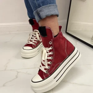 Primi Tacchi Marbella - Sneakers Donna Scarpe Ginnastica Lacci Casual Comodo Bordea Online