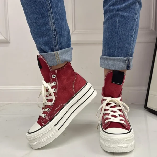 Primi Tacchi Marbella - Sneakers Donna Scarpe Ginnastica Lacci Casual Comodo Bordea Online
