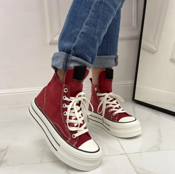 Primi Tacchi Marbella - Sneakers Donna Scarpe Ginnastica Lacci Casual Comodo Bordea Online