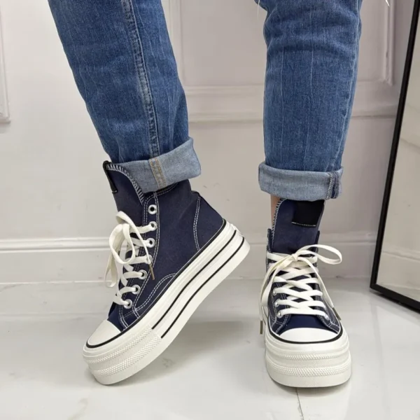 Primi Tacchi Marbella - Sneakers Donna Scarpe Ginnastica Lacci Casual Comodo Jeans Discount