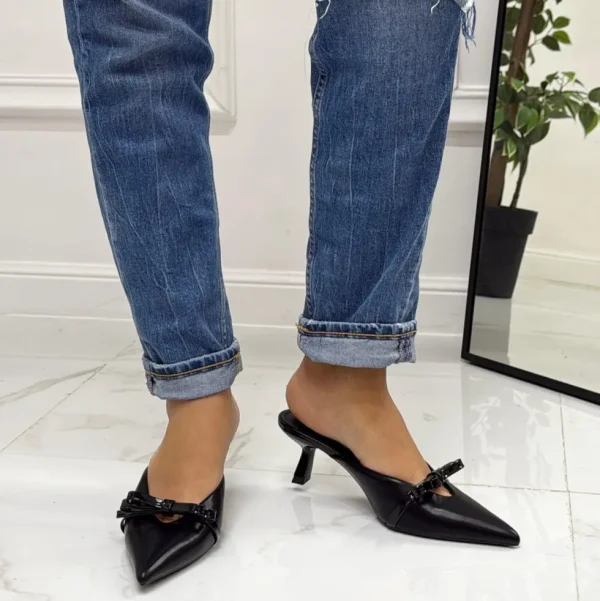 Primi Tacchi Margot - Décolleté Donna Tacco Spillo Basso Elegante NERO Hot