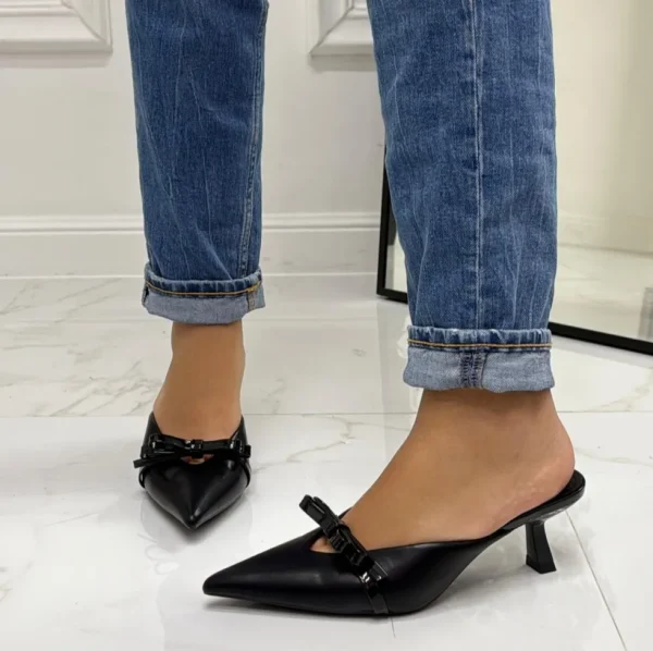 Primi Tacchi Margot - Décolleté Donna Tacco Spillo Basso Elegante NERO Hot