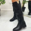 Primi Tacchi Megghy - Stivali Donna Zeppa Interna Casual Comodo Dettaglio Nero Clearance