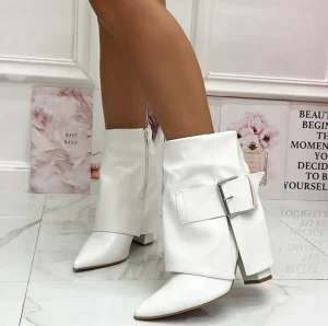 Primi Tacchi Melissa - Stivaletti Donna Scarpa Tronchetto Punta Tacco Quadrato Fibb Online