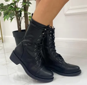 Primi Tacchi Michelle - Stivaletti Donna Scarpe Lacci Nero Online