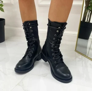 Primi Tacchi Michelle - Stivaletti Donna Scarpe Lacci Nero Online