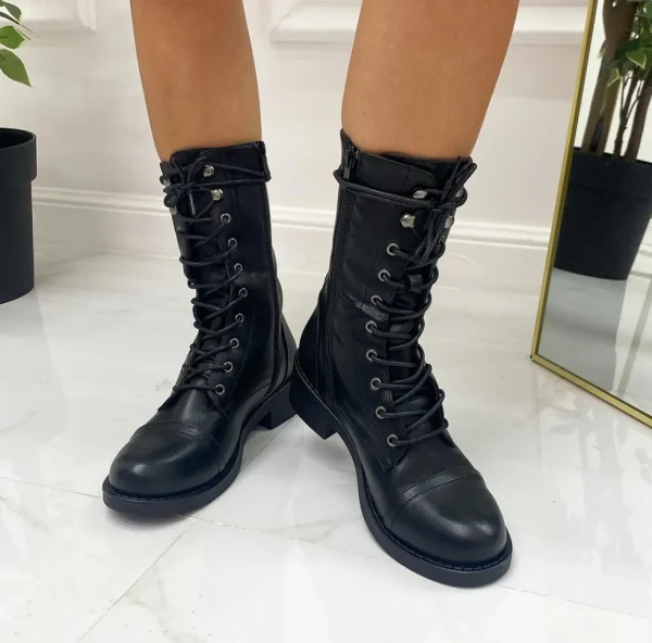 Primi Tacchi Michelle - Stivaletti Donna Scarpe Lacci Nero Online