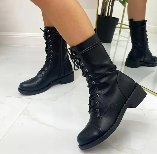 Primi Tacchi Michelle - Stivaletti Donna Scarpe Lacci Nero Online