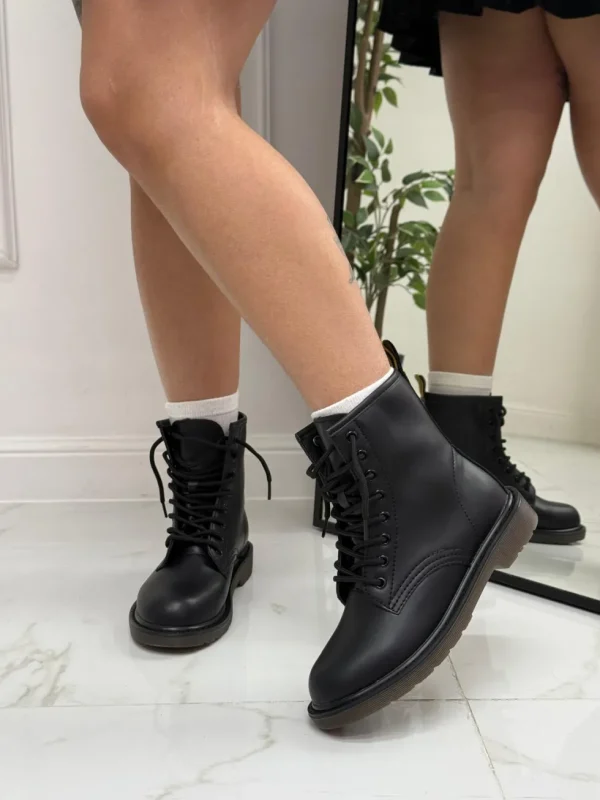 Primi Tacchi Mikaela - Stivaletto Donna Scarpa Lacci Casual Comodo Nero Discount