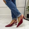 Primi Tacchi Miranda - Decolleté Donna Punta Scarpa Tacco Basso Bordeaux Discount