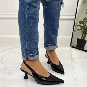 Primi Tacchi Miranda - Decolleté Donna Punta Scarpa Tacco Basso NERO Sale