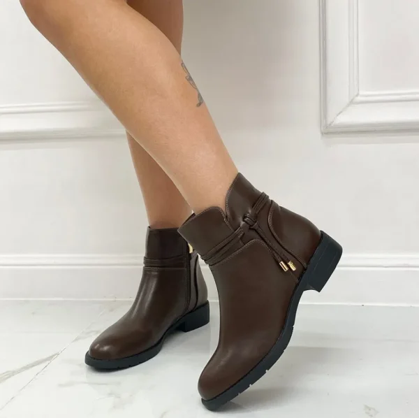 Primi Tacchi Miriam - Stivaletto Donna Scarpa Basso Casual Marrone Hot