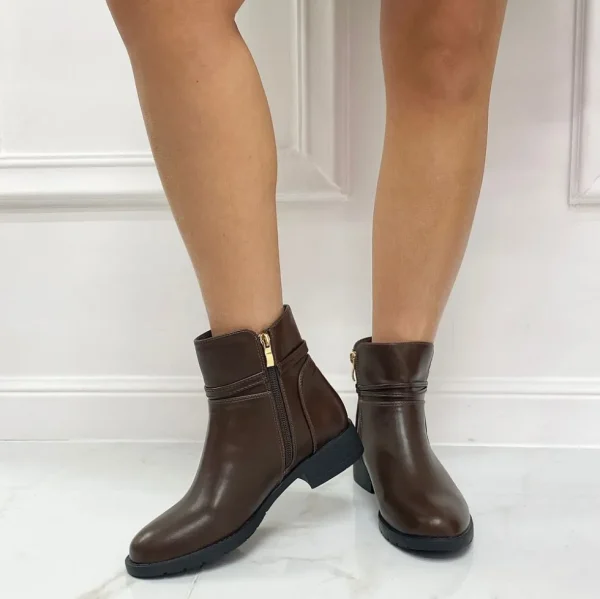 Primi Tacchi Miriam - Stivaletto Donna Scarpa Basso Casual Marrone Hot