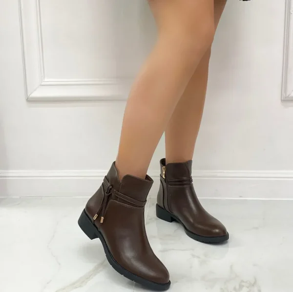 Primi Tacchi Miriam - Stivaletto Donna Scarpa Basso Casual Marrone Hot