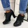 Primi Tacchi Niky - Stivaletto Donna Scarpa Tacco Alto Quadrato Casual Comodo NERO Discount