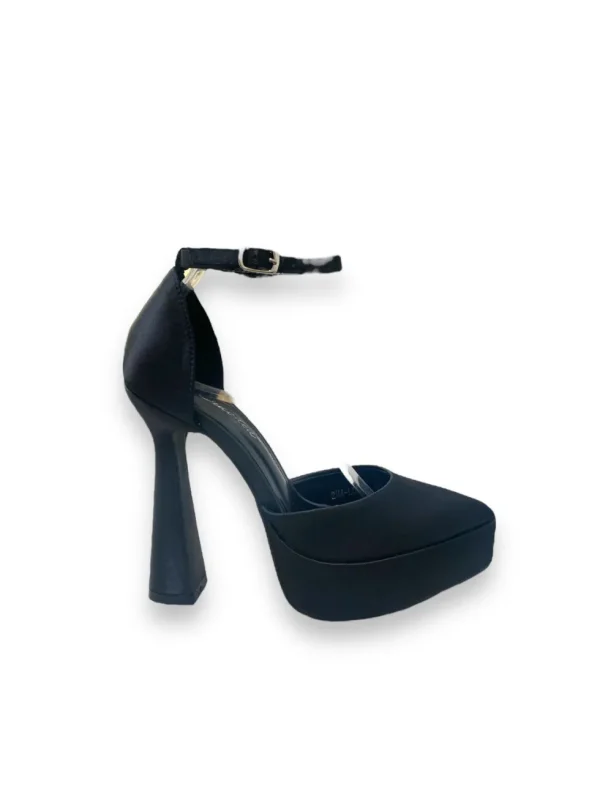 Primi Tacchi Nizza - Décolleté Donna Scarpa Cinturino Fibbia Tacco Quadrato Plateau Outlet