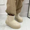 Primi Tacchi Noa - Stivaletto Eskimo Boots Gomma Alta Beige Online