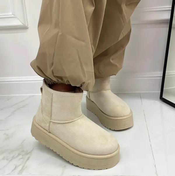 Primi Tacchi Noa - Stivaletto Eskimo Boots Gomma Alta Beige Online