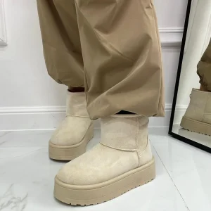Primi Tacchi Noa - Stivaletto Eskimo Boots Gomma Alta Beige Online
