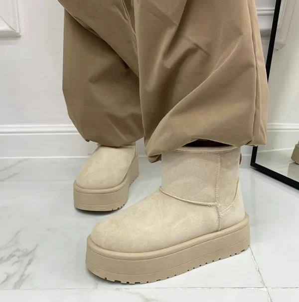 Primi Tacchi Noa - Stivaletto Eskimo Boots Gomma Alta Beige Online