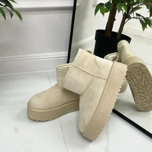 Primi Tacchi Noa - Stivaletto Eskimo Boots Gomma Alta Beige Online
