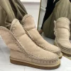 Primi Tacchi Nobu - Stivaletto Eskimo Boots Comodo Beige Clearance
