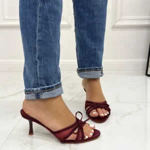 Primi Tacchi Noemy - Sandali Donna Scarpa Tacco Spillo Punta BORDEAUX Online