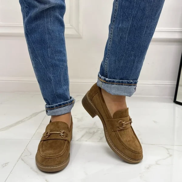 Primi Tacchi Oriana - Mocassino Donna Scarpa Casual KHAKI New