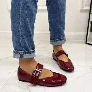 Primi Tacchi Pamela - Scarpe Donna Ballerine Cinturino Comode Lucido Boredaux Best