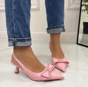 Primi Tacchi Pretty - Decolleté Donna Punta Scarpa Tacco Basso Rosa New