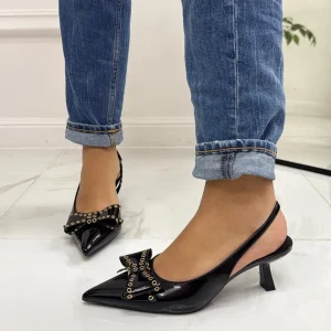 Primi Tacchi Pretty - Decolleté Donna Punta Scarpa Tacco Basso Nero Online