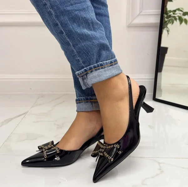 Primi Tacchi Pretty - Decolleté Donna Punta Scarpa Tacco Basso Nero Online