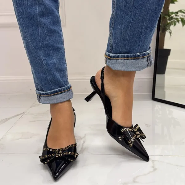 Primi Tacchi Pretty - Decolleté Donna Punta Scarpa Tacco Basso Nero Online