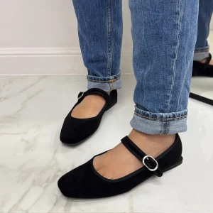 Primi Tacchi Rebecca - Scarpe Donna Ballerine Cinturino Comode Nero Hot