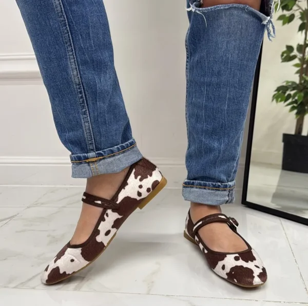 Primi Tacchi Rebecca - Scarpe Donna Ballerine Cinturino Comode FANTASIA Fashion