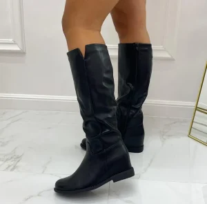 Primi Tacchi Roma - Stivali Donna Con Zeppa Interna Nero Clearance