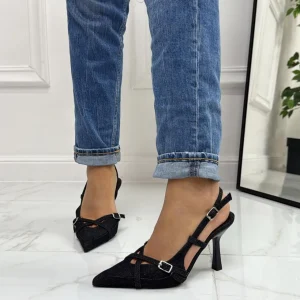 Primi Tacchi Rory - Décolleté Donna Tacco A Spillo Punta Elegante NERO Sale