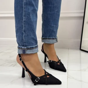Primi Tacchi Rory - Décolleté Donna Tacco A Spillo Punta Elegante NERO Sale